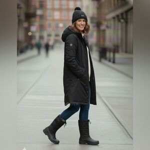 Time and Tru Women’s Black Winter Snow Boots Temperature Rated -5°F Sz 10 | NWT